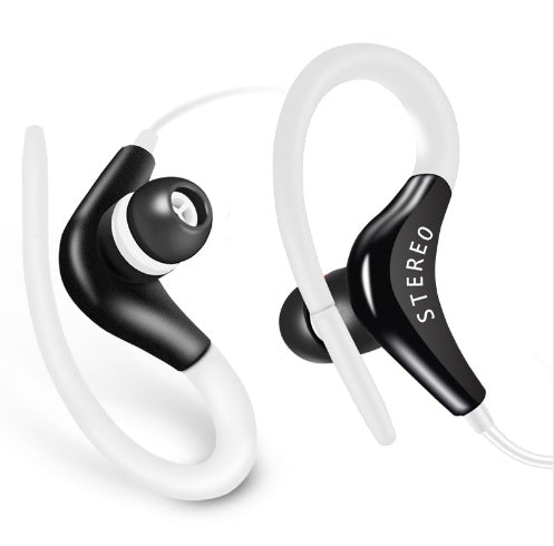 JMT-643594 Super Bass Earhook Headphones with Microphone for Sports and Mobile Devices