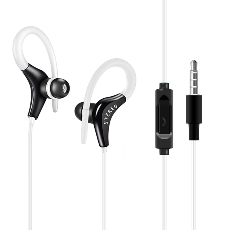 JMT-643594 Super Bass Earhook Headphones with Microphone for Sports and Mobile Devices