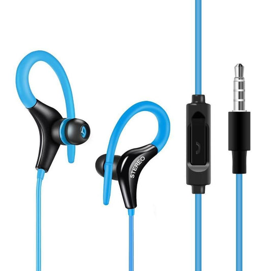 JMT-643594 Super Bass Earhook Headphones with Microphone for Sports and Mobile Devices