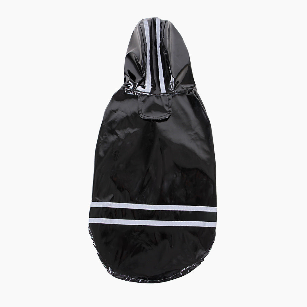 JMT-643722 Hooded Waterproof PU Dog Raincoat with Reflective Stripes - Available in Multiple Colors and Sizes