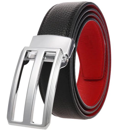 JMT-643850 Soft Cowhide Leather Casual Punch Belt - Model LY35-0302-5