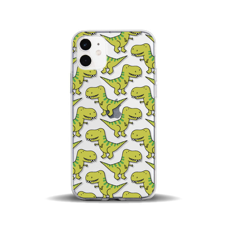 JMT-644106 Cute Transparent Phone Case Compatible with iPhone Models - TPU Cartoon Design with Fun Elements