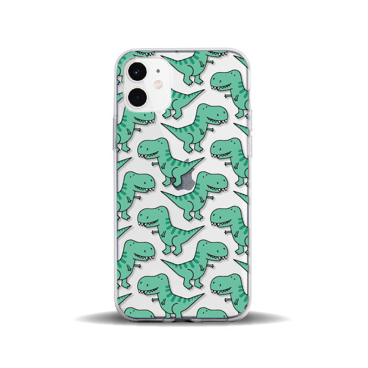 JMT-644106 Cute Transparent Phone Case Compatible with iPhone Models - TPU Cartoon Design with Fun Elements