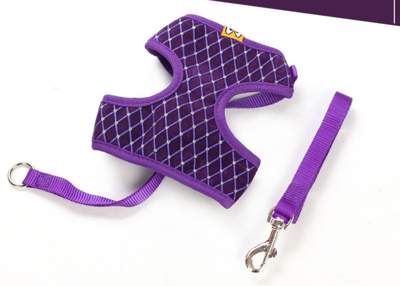 JMT-644426 Breathable Mesh Dog Leash with Flash Diamond Nylon for Comfortable Walks