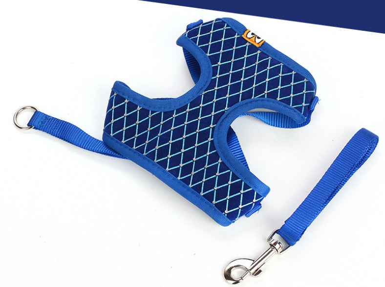 JMT-644426 Breathable Mesh Dog Leash with Flash Diamond Nylon for Comfortable Walks