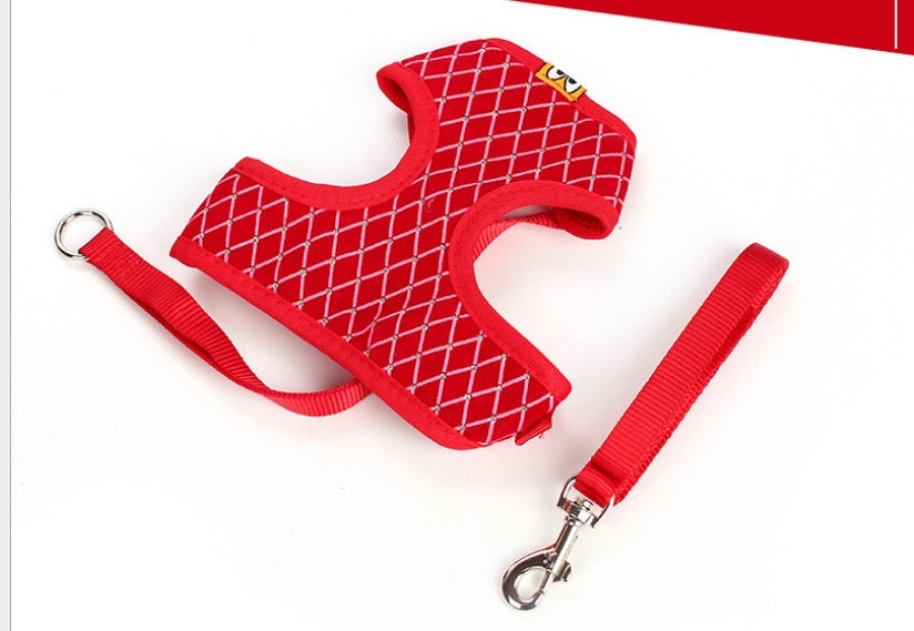 JMT-644426 Breathable Mesh Dog Leash with Flash Diamond Nylon for Comfortable Walks