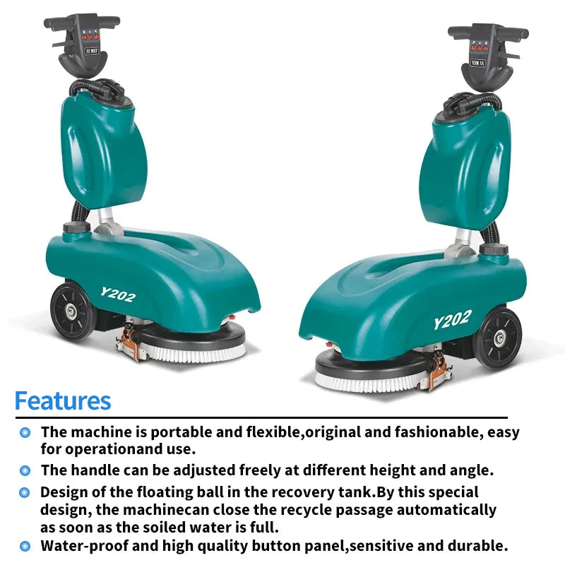 JMT-644874 Fully Automatic Three-in-One Commercial Floor Cleaner with Battery Operated Sweeping Function