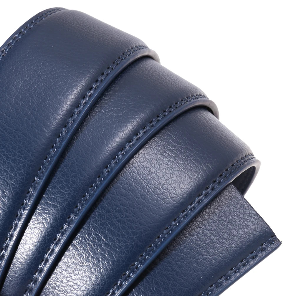 JMT-645002 Men's Casual 3.5CM Wide Blue Belt - Stylish & Versatile Accessory