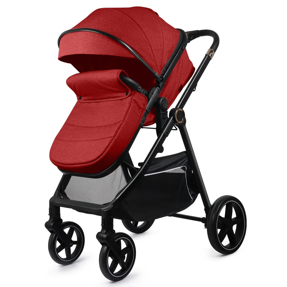 JMT-645258 2-in-1 Landscape Stroller Baby Carriage - Foldable Travel System for Infants