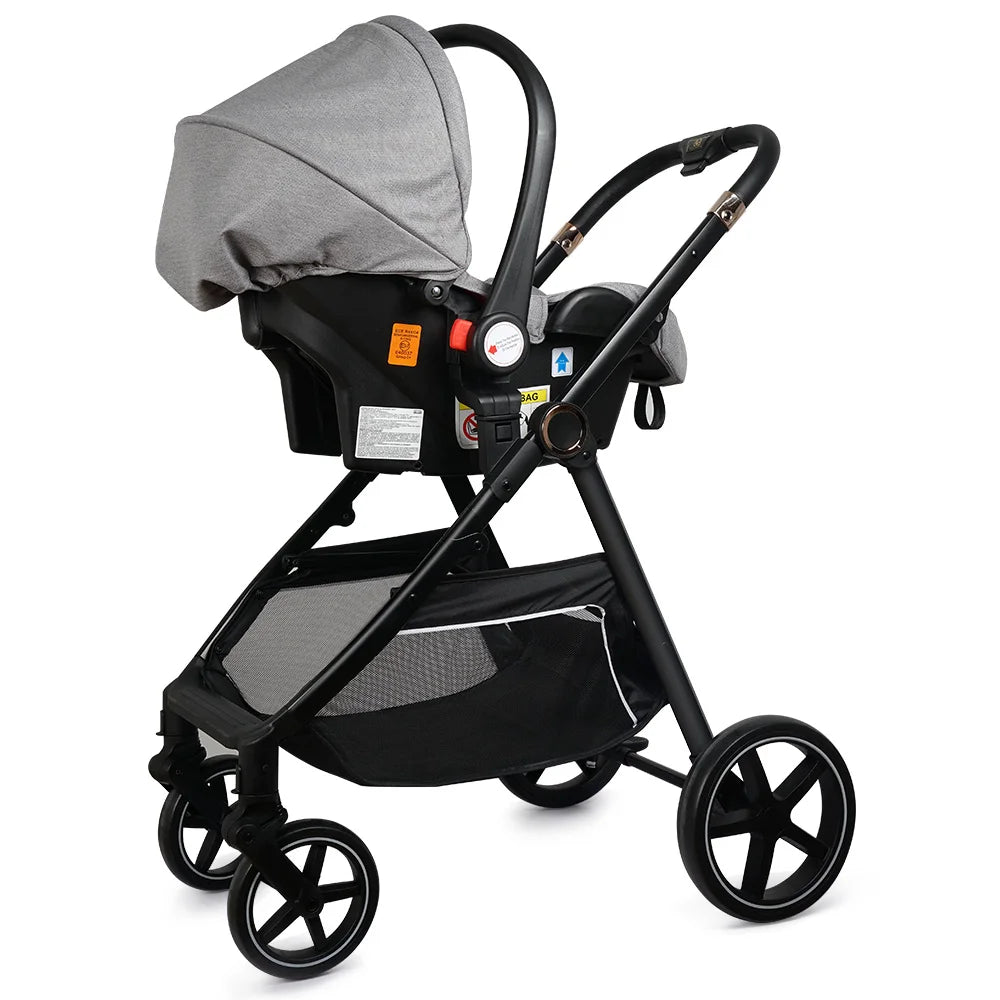 JMT-645258 2-in-1 Landscape Stroller Baby Carriage - Foldable Travel System for Infants