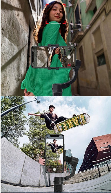 JMT-645258 Three-Axis Handheld Mobile Phone Stabilizer with 320° Vertical Rotation and Smart Motion Follow Function