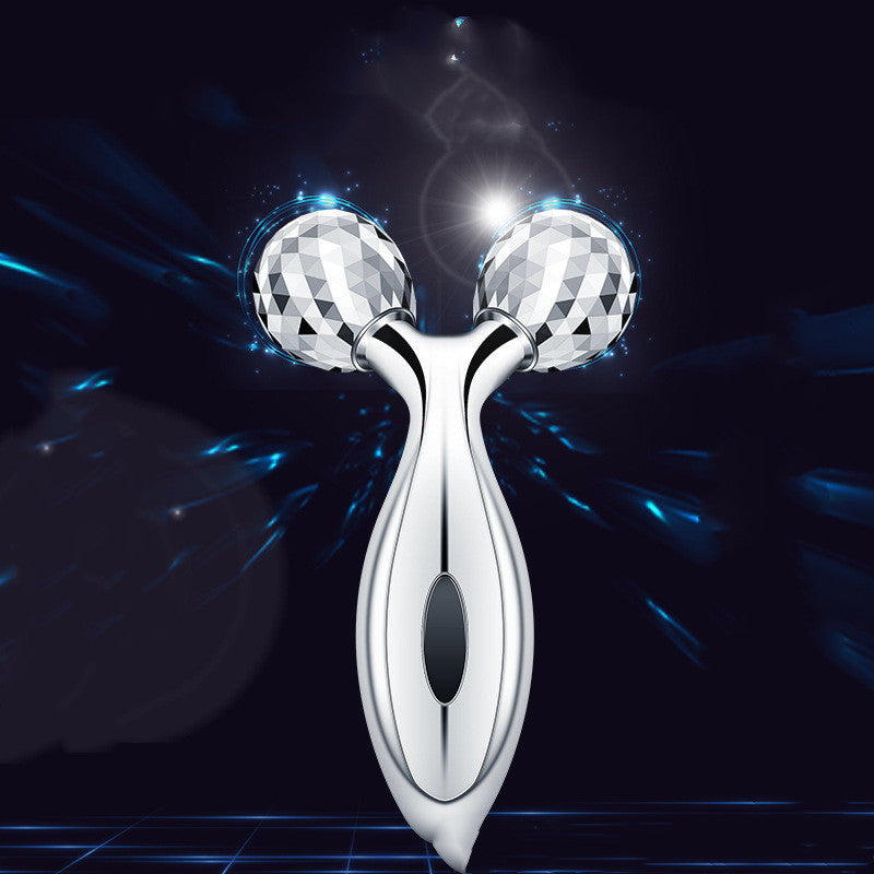 JMT-645386 V Facial Massager - Body Roller with Stainless Steel and ABS Resin, 135g