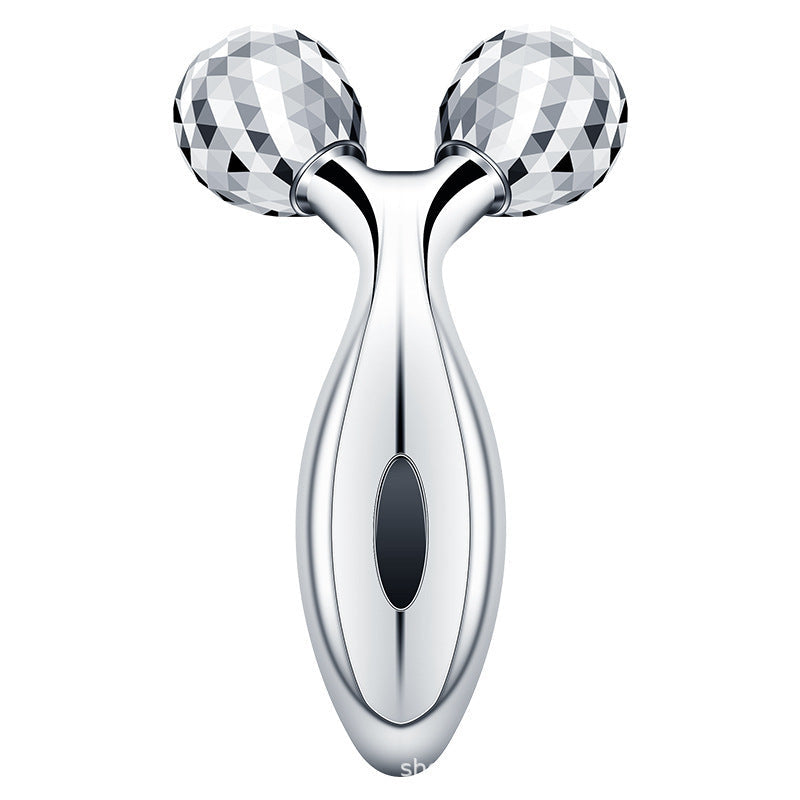 JMT-645386 V Facial Massager - Body Roller with Stainless Steel and ABS Resin, 135g