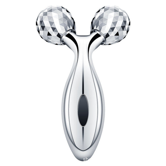 JMT-645386 V Facial Massager - Body Roller with Stainless Steel and ABS Resin, 135g