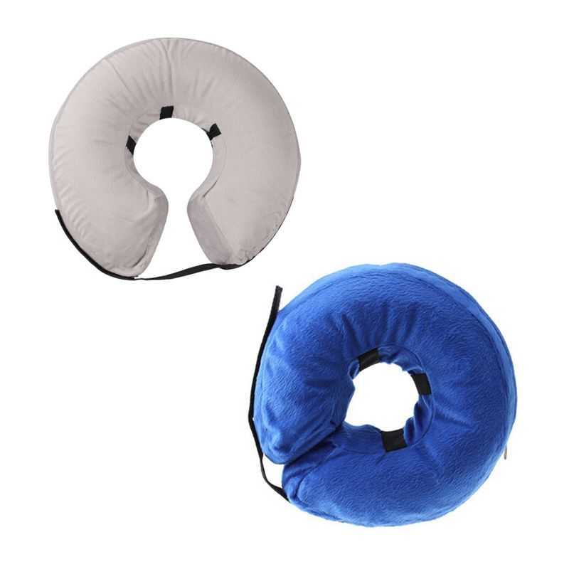 JMT-645578 Inflatable Pet Recovery Collar for Dogs and Cats - Soft Plush Adjustable Anti-Bite and Anti-Lick Design