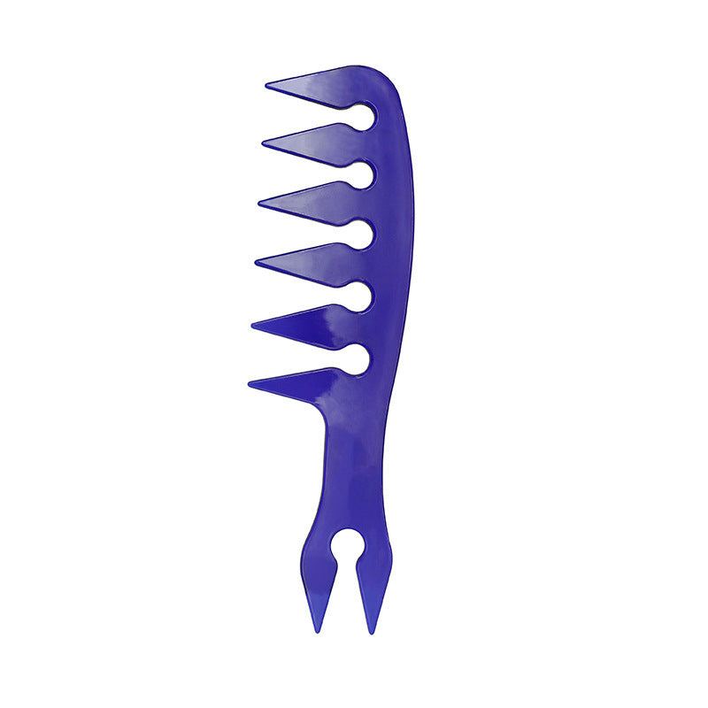 JMT-645642 Double-Sided Retro Oil Hair Comb in Blue, Black, Gold - Versatile Styling Tool