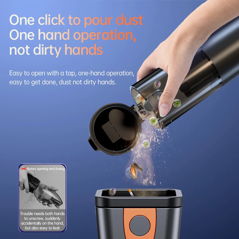 JMT-645706 Portable Wireless Car Vacuum Cleaner with Multi-Gear Strong Suction and Digital Display