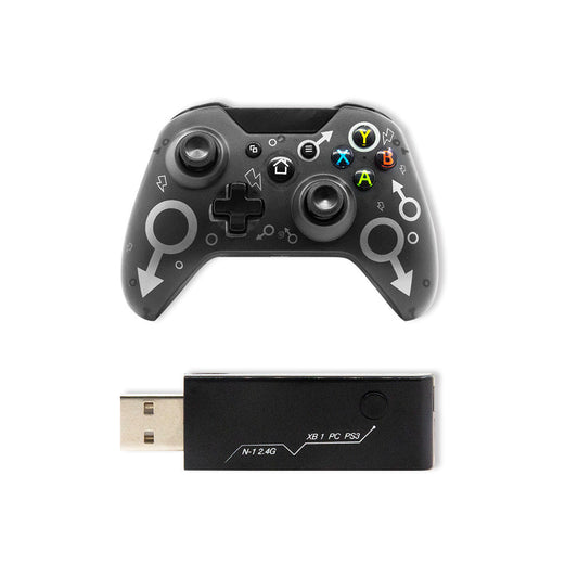 JMT-645706 Wireless Gaming Controller for Xbox One/PS3/PC - N1 Handle with Color Box (Gray/Pink/Blue)