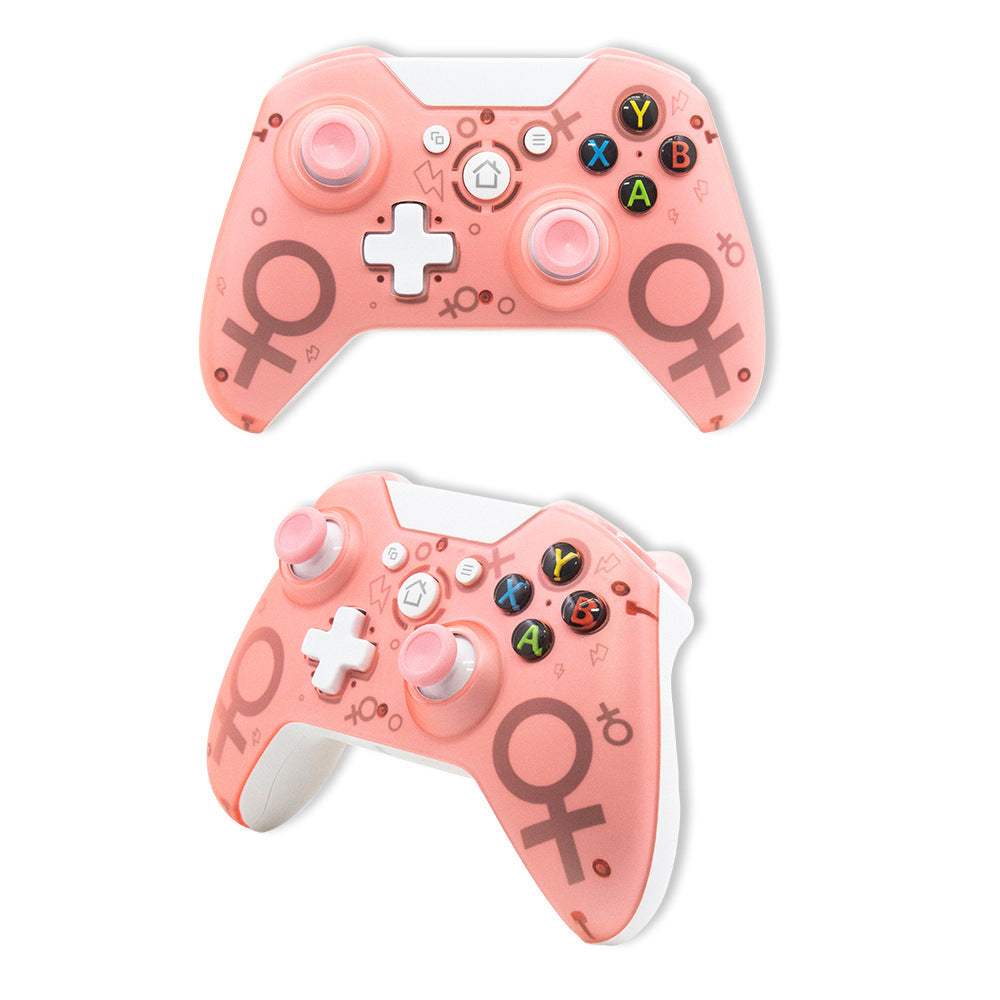 JMT-645706 Wireless Gaming Controller for Xbox One/PS3/PC - N1 Handle with Color Box (Gray/Pink/Blue)