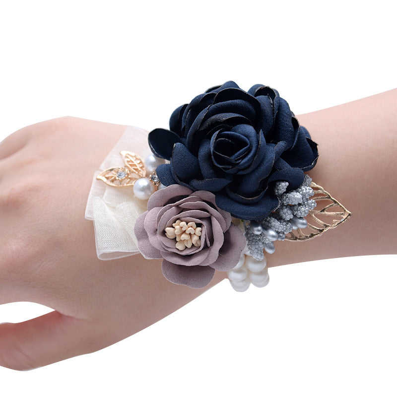 JMT-645770 Elegant Wrist Flower for Weddings - Beautiful Cloth Souvenir for Bridesmaids and Korean Bride Headdress