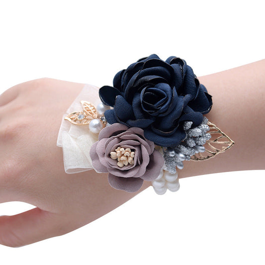 JMT-645770 Elegant Wrist Flower for Weddings - Beautiful Cloth Souvenir for Bridesmaids and Korean Bride Headdress