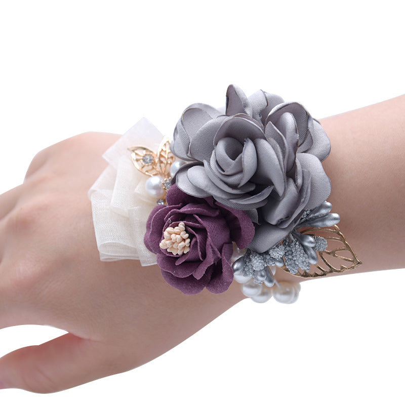 JMT-645770 Elegant Wrist Flower for Weddings - Beautiful Cloth Souvenir for Bridesmaids and Korean Bride Headdress