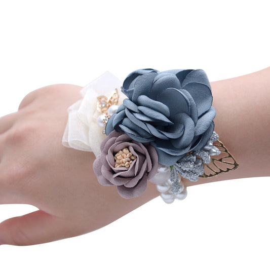 JMT-645770 Elegant Wrist Flower for Weddings - Beautiful Cloth Souvenir for Bridesmaids and Korean Bride Headdress