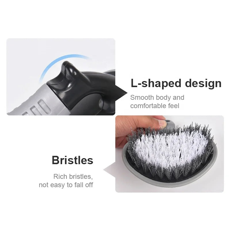 JMT-646026 Four-Piece Hard Bristle Short Handle Car Care Washing Brushes for Wheel and Tire Cleaning