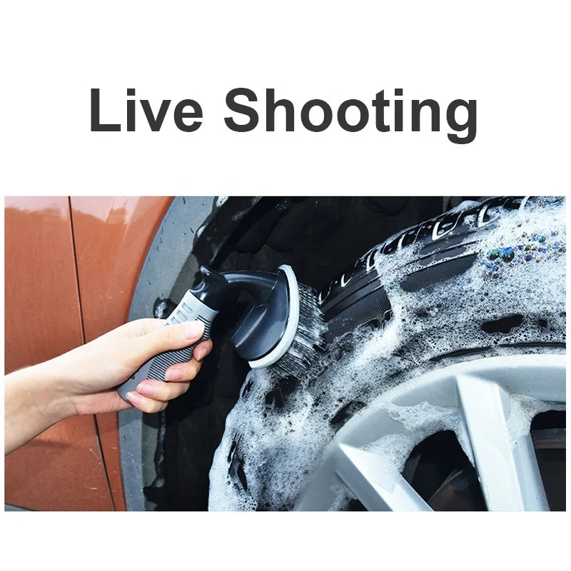 JMT-646026 Four-Piece Hard Bristle Short Handle Car Care Washing Brushes for Wheel and Tire Cleaning