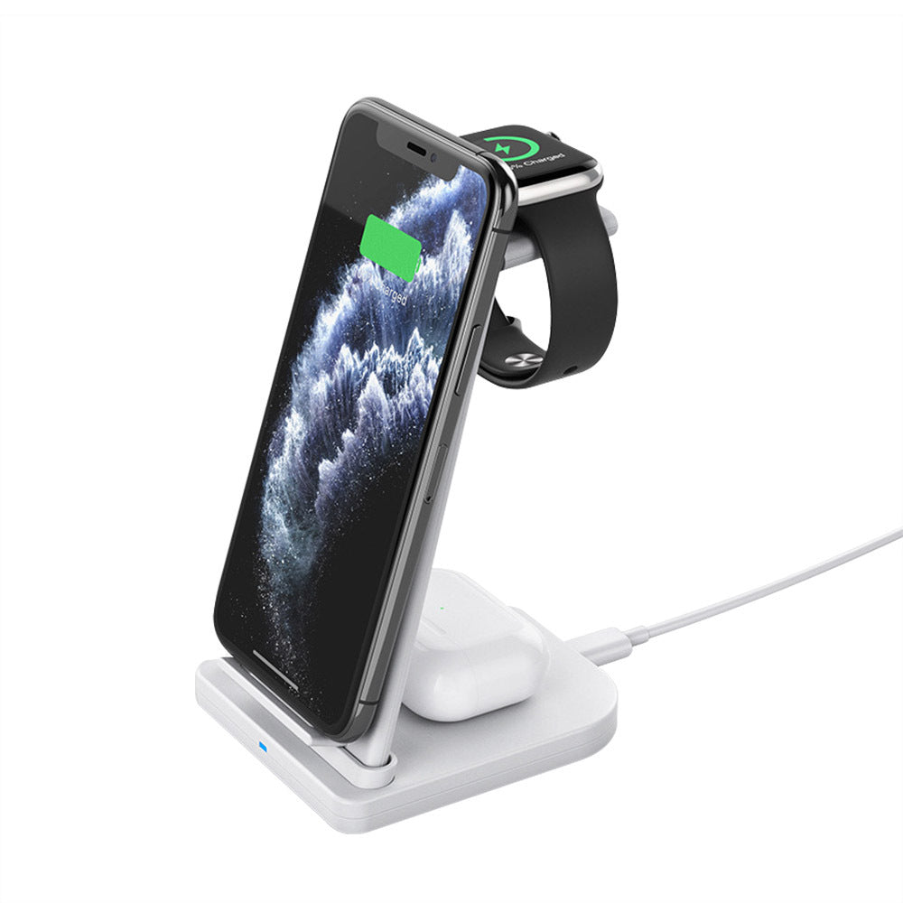 JMT-646090 3-in-1 Foldable Wireless Charger for Mobile Phones, Headphones, and Smartwatches
