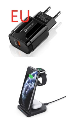JMT-646090 3-in-1 Foldable Wireless Charger for Mobile Phones, Headphones, and Smartwatches