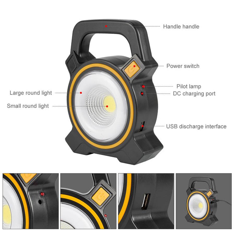 JMT-646282 COB Emergency Portable Work Lamp for Convenient Lighting Solutions