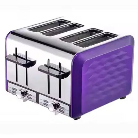 JMT-646346 1700W Purple Stainless Steel Electric Toaster for Home Use
