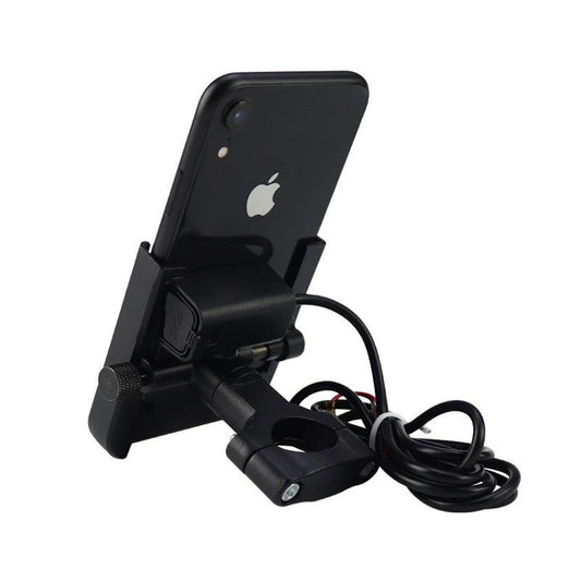 JMT-646410 Aluminum Motorcycle and Bicycle Phone Holder with 5V2.1A Output