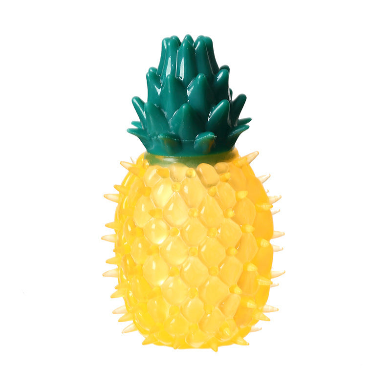 JMT-646538 Interactive TPR Fruit Chew Toy for Dogs - Pineapple & Lemon Sounds