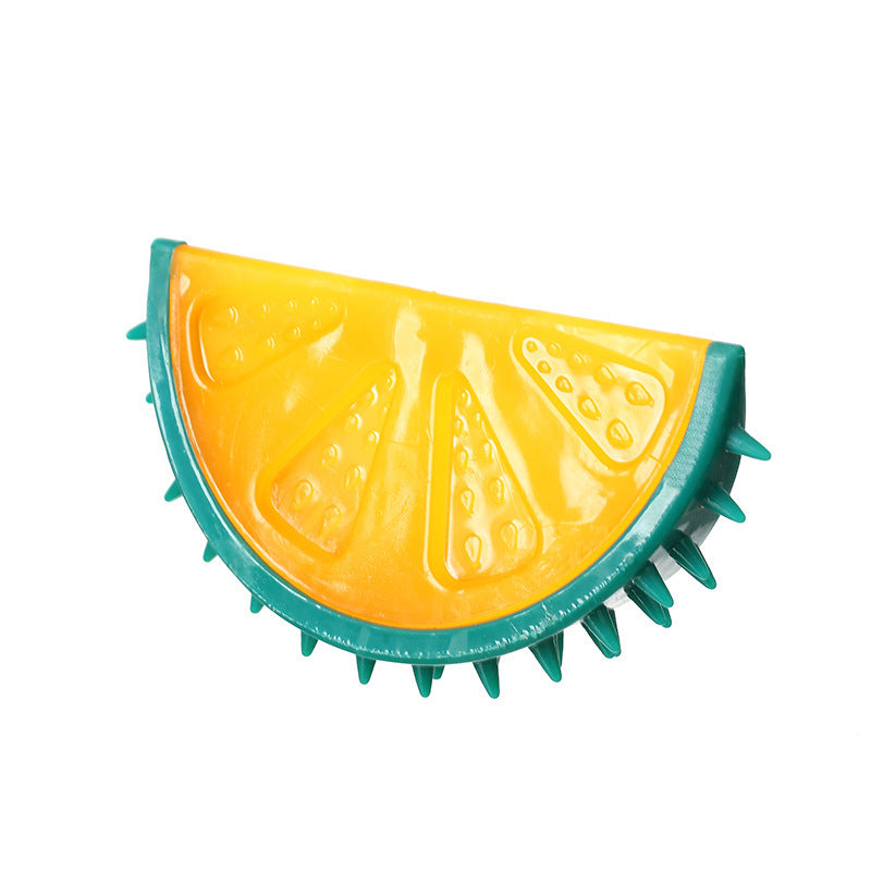 JMT-646538 Interactive TPR Fruit Chew Toy for Dogs - Pineapple & Lemon Sounds