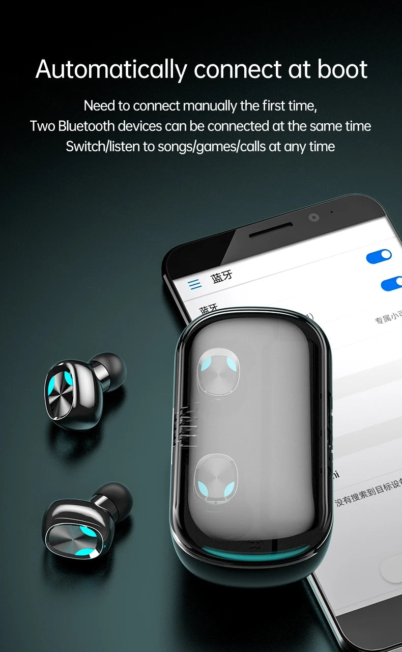 JMT-646730 X8 Touch Screen Wireless Earbuds with Stereo HIFI Sound for Gaming and Music