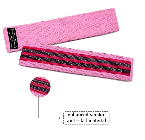 JMT-646794 Fabric Resistance Bands Set for Fitness - Lake Blue (Weak), Pink (Medium), Purple (Strong) - 76x8cm