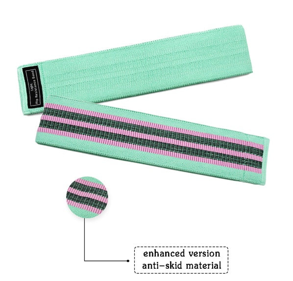 JMT-646794 Fabric Resistance Bands Set for Fitness - Lake Blue (Weak), Pink (Medium), Purple (Strong) - 76x8cm