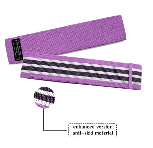 JMT-646794 Fabric Resistance Bands Set for Fitness - Lake Blue (Weak), Pink (Medium), Purple (Strong) - 76x8cm