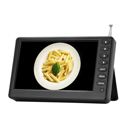 JMT-647562 5-Inch Portable Ultra-Thin LCD TV for Car and Home Use with Remote Control and Accessories