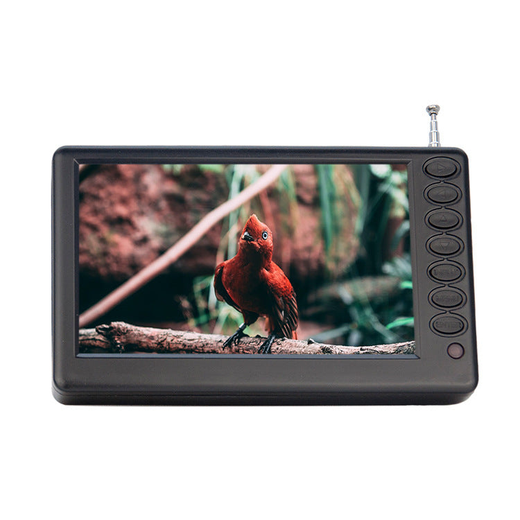 JMT-647562 5-Inch Portable Ultra-Thin LCD TV for Car and Home Use with Remote Control and Accessories