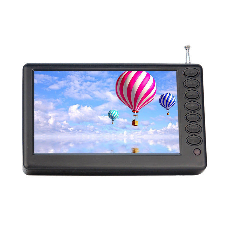 JMT-647562 5-Inch Portable Ultra-Thin LCD TV for Car and Home Use with Remote Control and Accessories