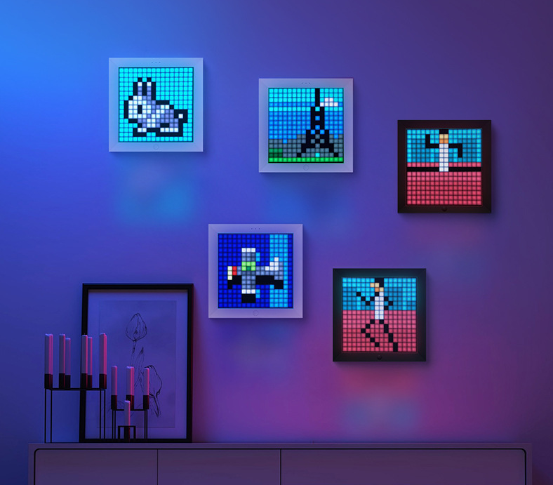 JMT-647626 Bluetooth LED Photo Frame with Clock Display and Ambient Lighting