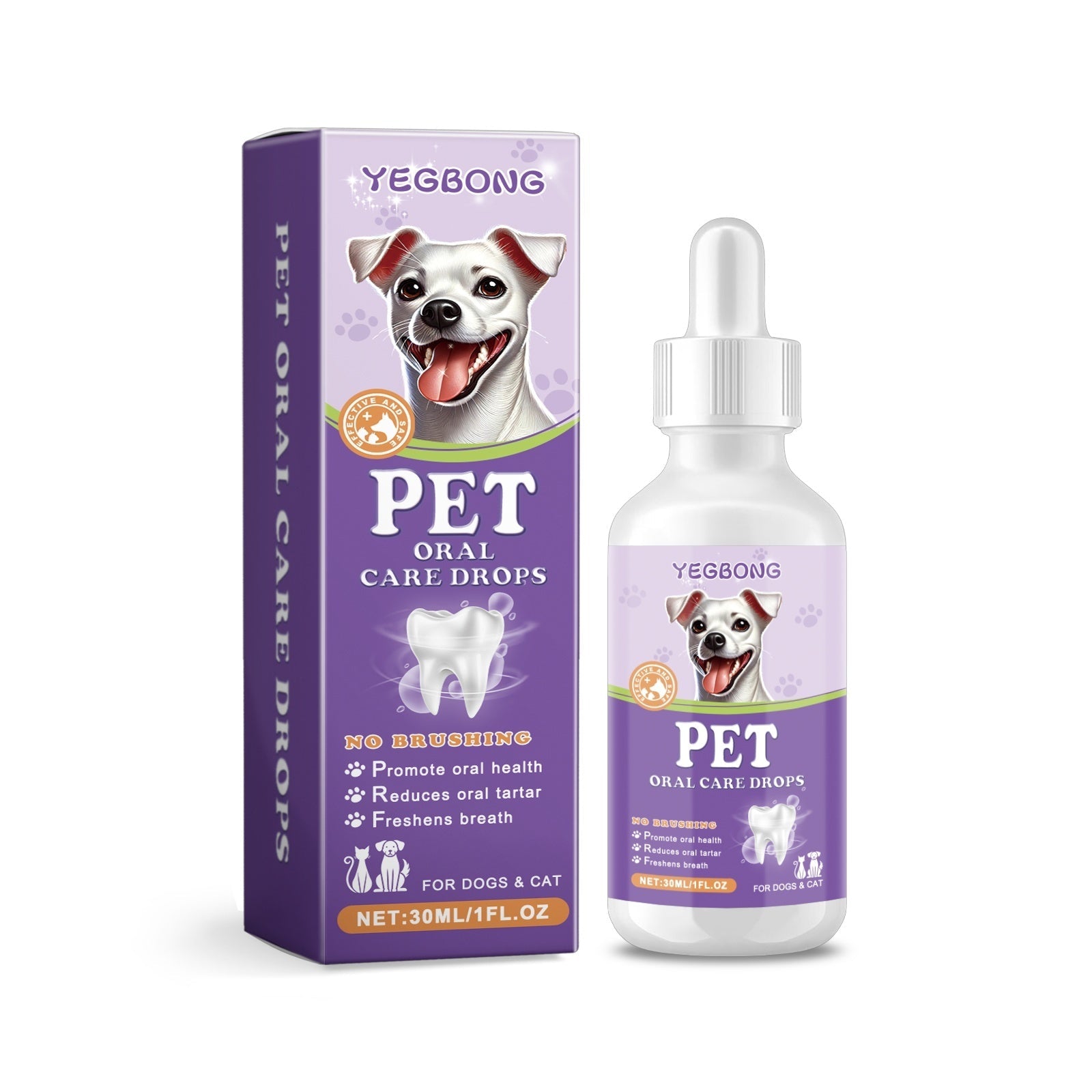 JMT-647626 Pet Dental Drops for Oral Care - 30ml Liquid Solution