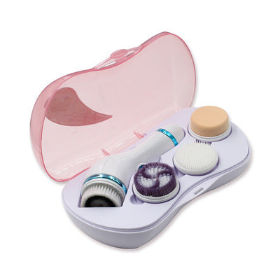 JMT-647690 4-in-1 Waterproof Facial Cleansing Brush with Travel Case – Deep Cleansing, Exfoliating & Pore Tightening Brush Set