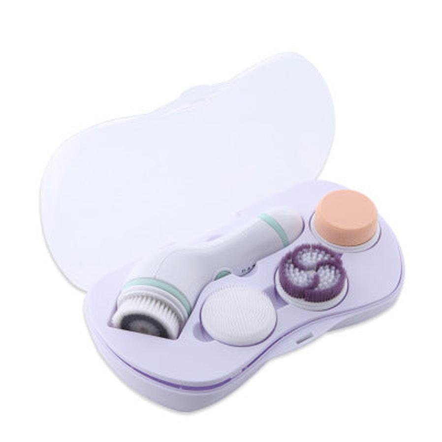 JMT-647690 4-in-1 Waterproof Facial Cleansing Brush with Travel Case – Deep Cleansing, Exfoliating & Pore Tightening Brush Set