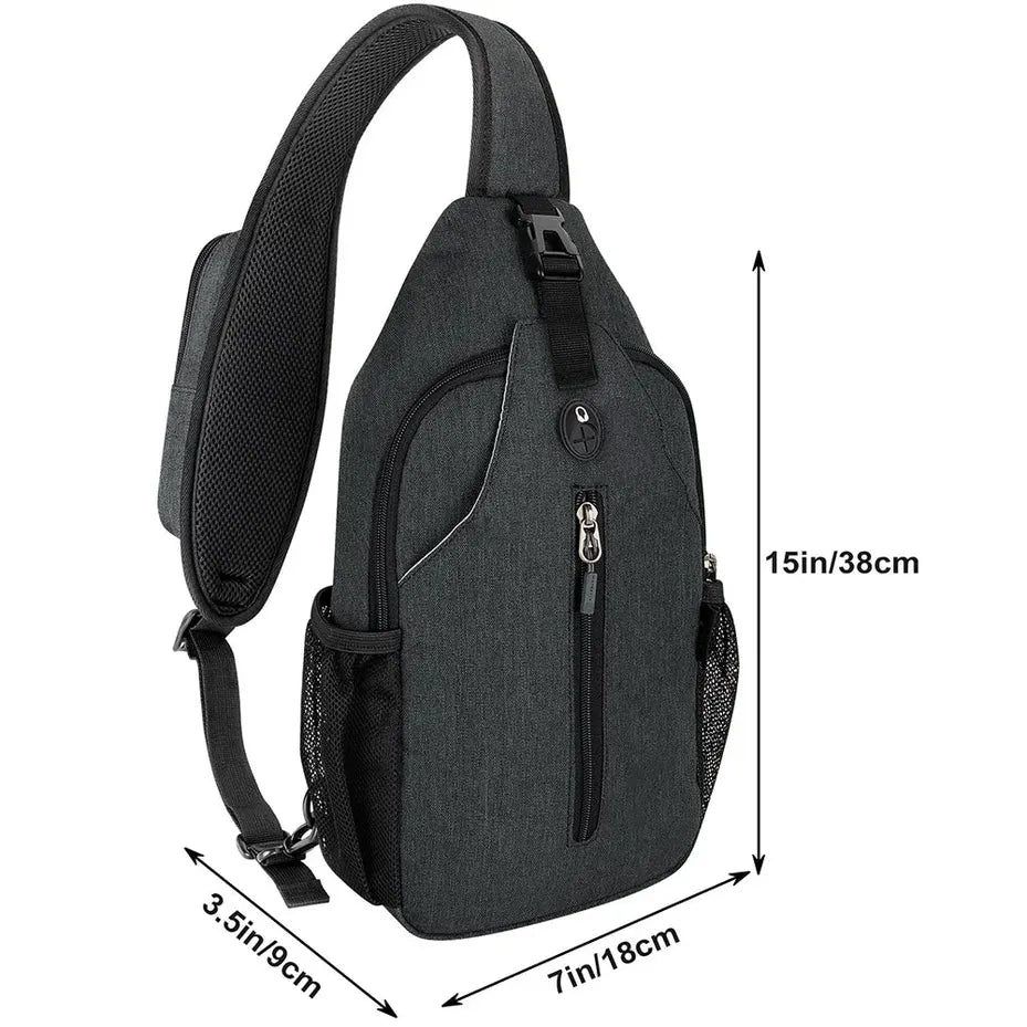 JMT-648522 Waterproof Outdoor Sports Sling Backpack - Compact Unisex Travel Gym Bag