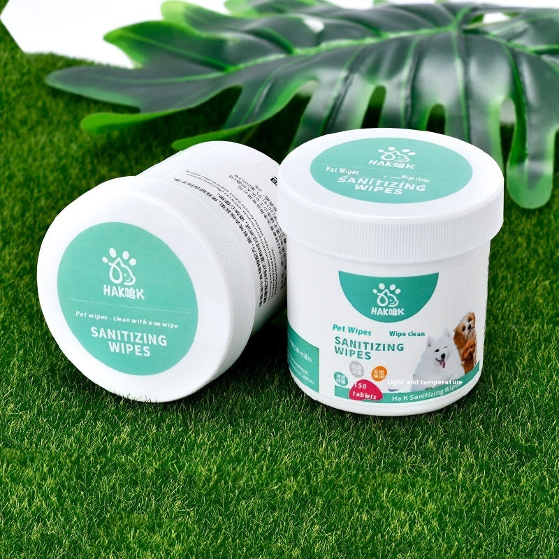 JMT-648778 Pet Cleaning Wipes with Aloe Vera - 150 Tablets for Eyes, Ears, and Body Care