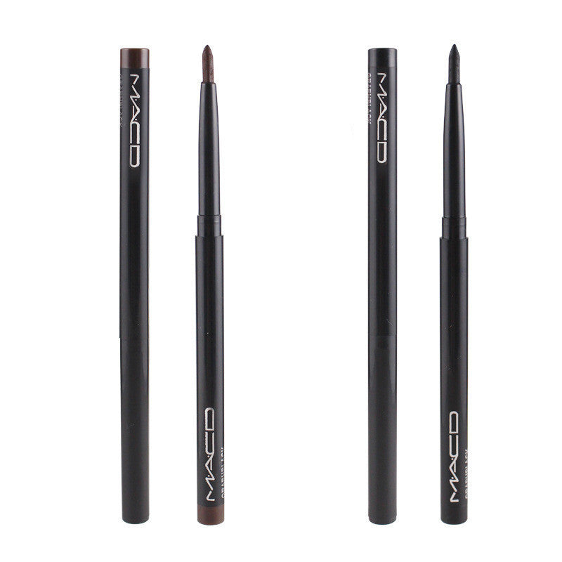 JMT-648970 Auto-Rotating Eyebrow Pencil and Eyeliner Pen - One-Stroke Application, Black & Coffee Colors, Pack of 12